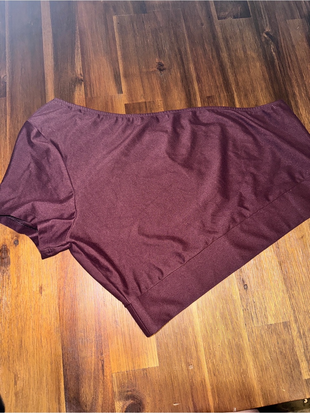 NWT - Victoria’s Secret Sport Burgundy Wine One Shoulder Crop Top Medium